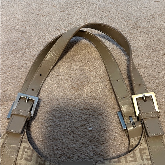 Authentic Fendi Zucchini canvas shoulder bag (tan/beige color) - Picture 15 of 15